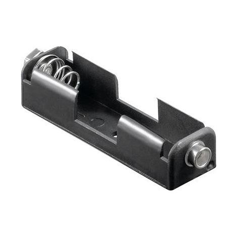 Portapilas para 1 pilas FR6, HR6, LR6  Negro