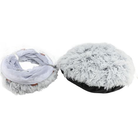 Decdeal Lit Tunnel pour chat pliable, confortable, chaud, relaxant, jouet rond pour animaux de compagnie, gain de place, pour chiot, chaton, 85X26cm/33.46 10,24 pouces (1/2)