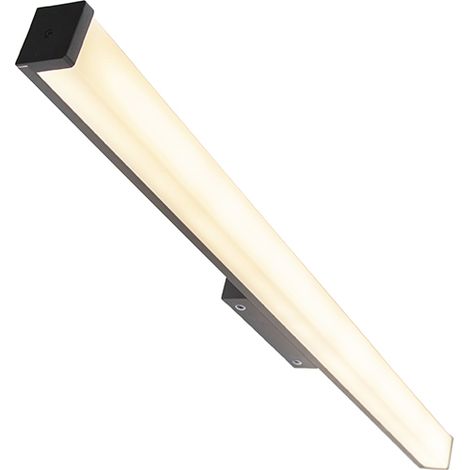 QAZQA Aplique moderno de baño negro 92 cm IP44 - Cascada
