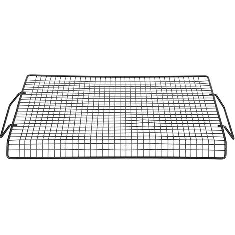 Grille de barbecue portable antiadhésive en fer avec poignée, filet de cuisson pour barbecue extérieur, camping et fête. (1/5)