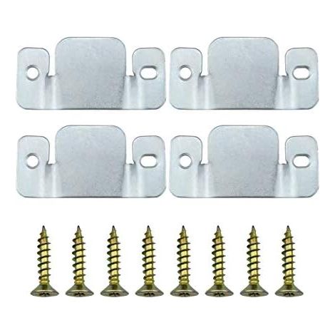 4 Pack Universal Metal Sectional Sofa Fixing Brackets with Screws (96 x 40mm)