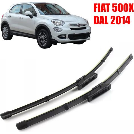 KIT 2 SPAZZOLE TERGICRISTALLO ANTERIORE PER FIAT 500X DAL 2014 650MM+350MM