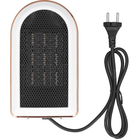 Chauffage de bureau PTC 1200 W Portable Électrique de bureau Chauffage rapide Petit avec protection contre la surchauffe et le renversement Pour le bureau à domicile Blanc (1/5)