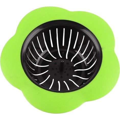 Évier en Plastique Douche Drain Crépine Générique Hair Catcher Panier Filtre pour Cuisine Salle de Bains Drain de Sol Balcon Trou de Drainage Baignoire Lavabo(Vert) (1/5)