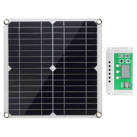 Pair - SJLERST Kit de Panneau Solaire 20 W 12 V, Contrôleur de Chargeur PV en Silicium Monocristallin Flexible adapté pour Automobile, Yacht, Bateau, Maison, Abri de Jardin, Ferme (1/5)