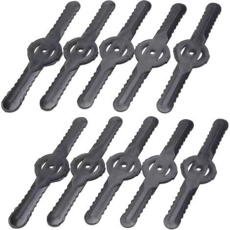 Lames de rechange Ulisem pour débroussailleuses, tondeuses à gazon, débroussailleuses, désherbeurs, têtes de lame (lame en plastique x 10) (1/4)