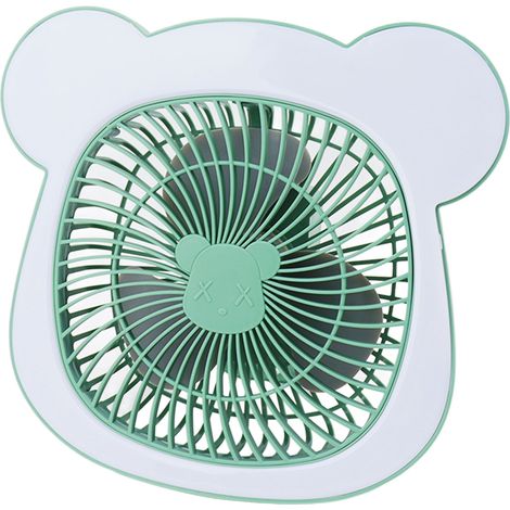 Tischventilator mit LED-Licht, USB-aufladbar, 3 Geschwindigkeitsstufen, ideal für Schlafzimmer, Camping und Studentenwohnheime. (1/4)