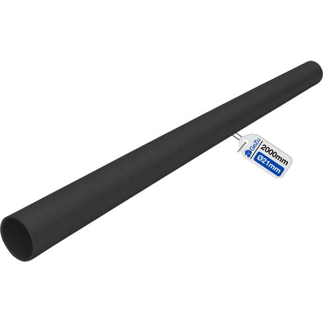 Tubes en acier galvanisé à chaud Ø 27 mm x 2000 mm – Revêtement en poudre noir – Tuyaux robustes pour colliers de serrage, rampes, cadres, meubles et construction – GeZu Impex