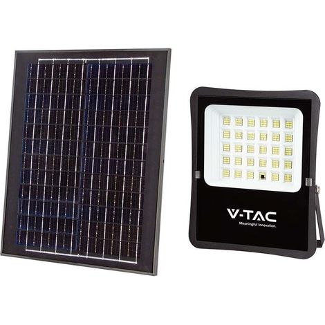 V-TAC VT-55300 LED-Flutlicht 2400lm angetrieben durch Solarpanel 20W Photovoltaikbatterie mit Fernbedienung kaltweißes Licht 6400k Sku 6970 (1/5)