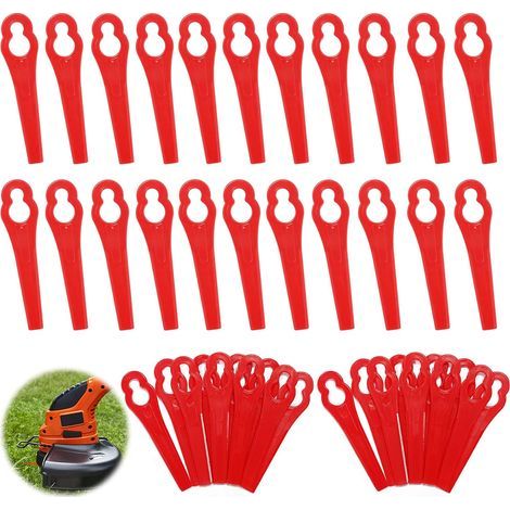 60 cuchillas de plástico para desbrozadora, cuchillas de corte de plástico, cuchillas de repuesto para desbrozadoras, cuchillas de plástico para cortacésped, cuchillas de repuesto de plástico, accesor (1/5)