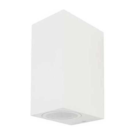V-TAC VT-7652 Portalampada wall light quadrato alluminio bianco 2xGU10 – SKU 7541 (1/5)