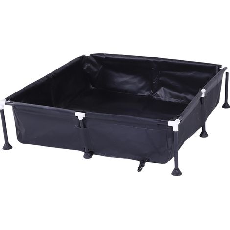 Piscine Hors Sol, Petite Piscine Profonde de 37,4 X 37,4 X 7,9 Pouces avec Matériau Triple Couche Anti-crevaison, pour Jardin Extérieur et Bain pour Animaux de Compagnie (1/5)