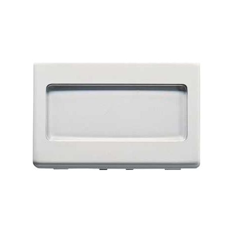 GW20024 Botón con placa portanombres iluminable 250V Na 10A 3 módulos Sistema Blanco