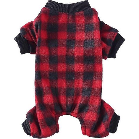 Pijamas para perros, ropa de invierno para perros, monos cálidos estampados para perros pequeños, cachorros, gatos, chihuahuas, pomeranias, monos 5 (1/5)