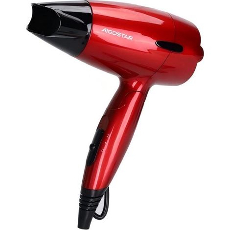 Sèche-cheveux de voyage Aigostar 1500W, pliable et portable, avec air chaud et froid.