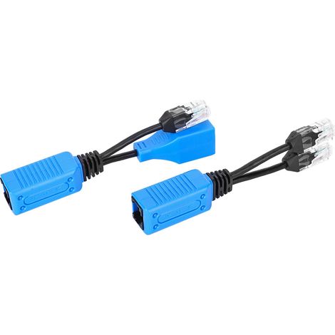 2 Pièces Diviseur RJ45 Combinateur POE Adaptateur Connecteurs Kit Câble Alimentation (1/5)