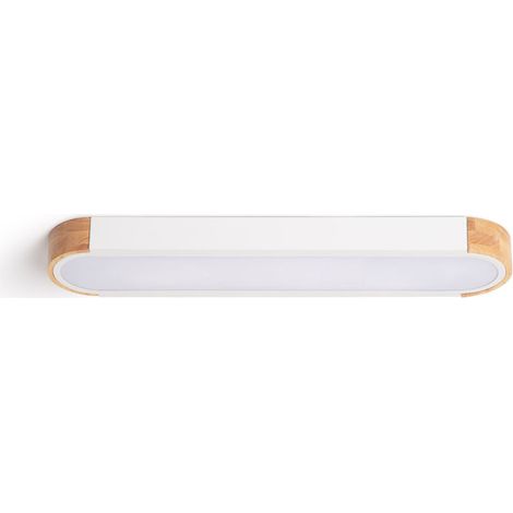 – Plafonnier LED 18W bois et métal 140x650 mm – CCT 2700-6500K – Installation facile pour divers espaces – Éclairage moderne (1/5)