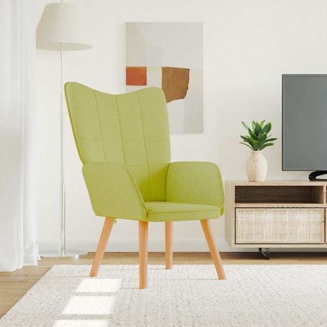 vidaXL Chaise de relaxation Vert Tissu (1/5)
