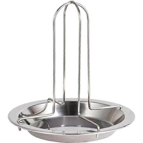 Porte-poulet vertical pour four, grill et barbecue, support robuste en acier pour dinde et volaille rôtie. (1/4)