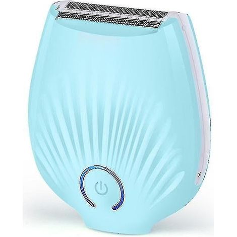 Rasoir électrique rechargeable bleu pour femmes (1/4)