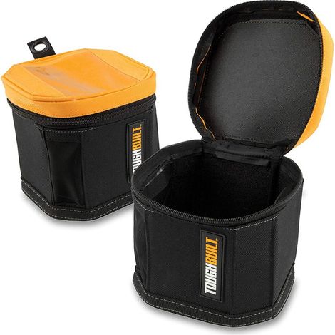 Toughbuilt – Boîtes de rangement Cube SoftBox 2 unités – Toile résistante – Large ouverture zippée – Design noir et jaune (1/2)