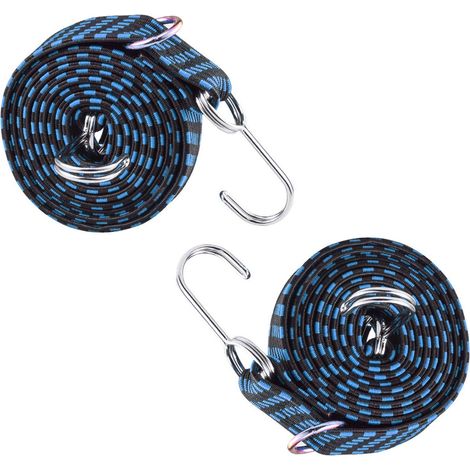 2 Cordes Élastiques Bagages avec Crochets, Pour porte-bagages camping coffre (1/4)