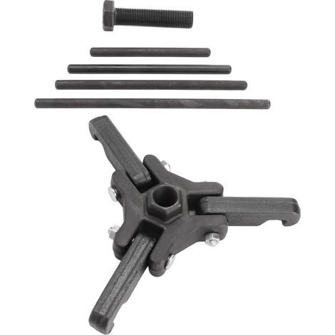 Kit d'extracteurs de poulies d'amortisseur harmonique (6 pièces) en acier au carbone avec finition oxyde noir, outils de réparation pour équilibreur. (1/5)