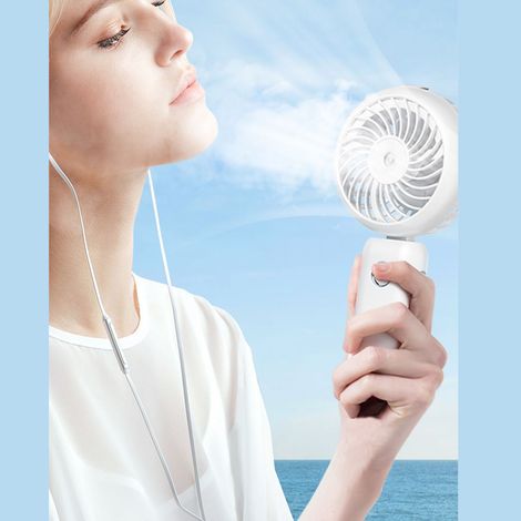 Taschenformatiger, faltbarer und wiederaufladbarer Nebelventilator, tragbarer, leiser Luftbefeuchter für Studentenbüros. (1/5)