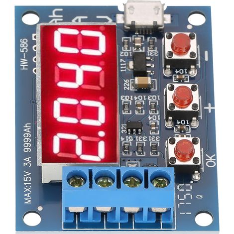 Testeur de décharge pour batteries 18650, Li-ion et plomb-acide, analyse de capacité 1.2-12V
