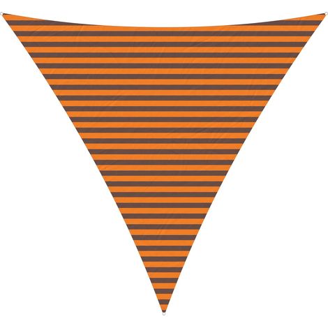 Toldo Vela de Sombra Naranja y Marrón 4 x 4 x 4 m vidaXL