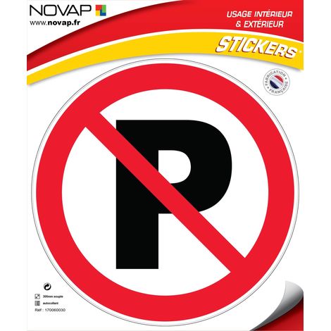 Panneau Parking Interdit - Vinyle adhésif Ø300mm - 4031675