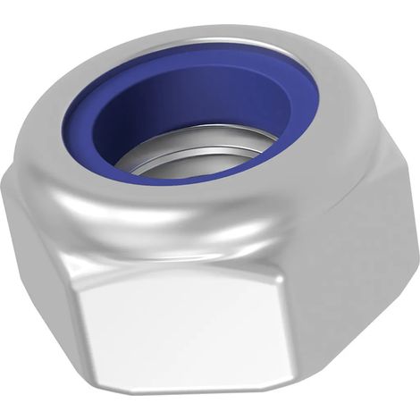 Écrou de blocage SECCARO M18, acier inoxydable V2A VA A2, DIN 985 / ISO 10511, hexagonal, 20 pièces (1/2)