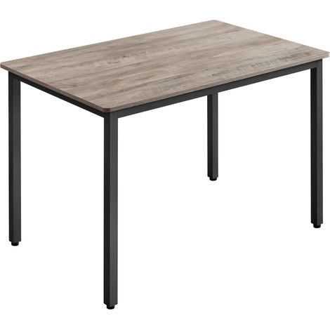 Vasagle – Table à manger industrielle 70 x 110 cm – Pour 4 personnes – Panneau aggloméré et acier noir – Pieds réglables pour sols irréguliers (1/5)