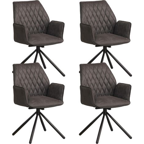 Set mit 4 drehbaren Esszimmerstühlen von Novan Industriell (1/5)