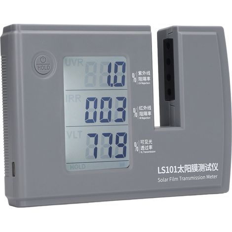 Set aus 3 Solarfolientestern, Infrarot- und UV-Transmissionsmessung, sichtbarer Lichtdetektor mit Rückweisungsrate, Qualitätskontrollwerkzeug. (1/5)