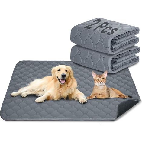 Dog and Cat Training Mat, Waterproof and Non Slip Washable and Reusable Puppy and Pet Training Mat, Grey 50 x 70 cm (1/5)