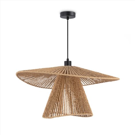 Paco Home LED Pendelleuchte Esszimmer Pendellampe Wohnzimmer Küche Papier Boho Style E27 Schwarz, Typ 6