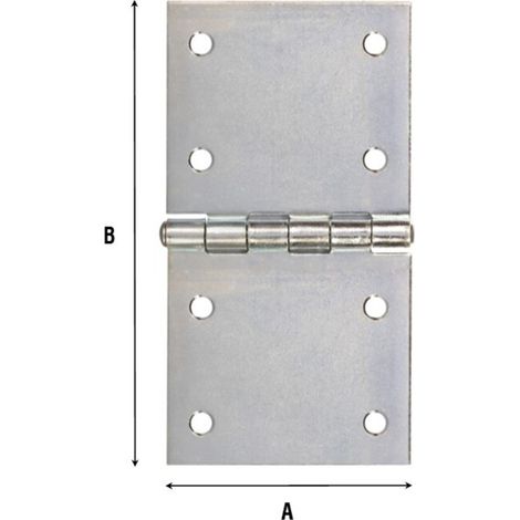 CERNIERA RETTANGOLARE 76X140 MM ZINCATA Q.TA 12
