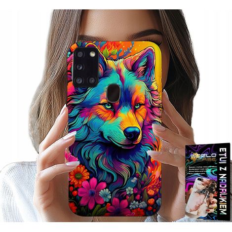 Custodia per Samsung Galaxy A21s - motivi colorati, custodia Wolf Pack Swora (1/5)