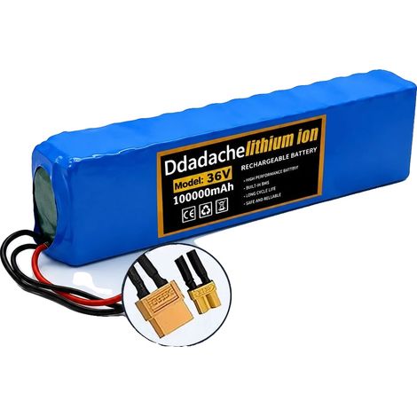 Batterie, capacité de 100Ah, système de gestion de batterie intégré, XT60-XT30 (1/2)