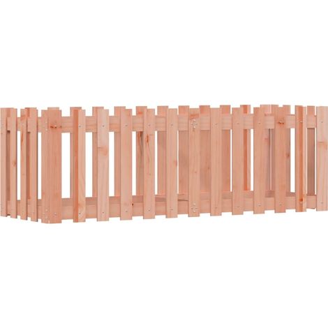 Jardinière bac lit surélevé plantes fleurs terrasse jardin de jardin design de clôture bois douglas massif marron