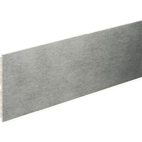 Zoccolo in pvc con rivestimento in carta effetto alluminio H 10 cm 4 metri (1/2)