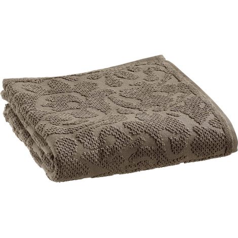 Serviette de toilette pour salle de bain coloris carbone dimensions 50 x 100 cm - PANGIVO (1/3)