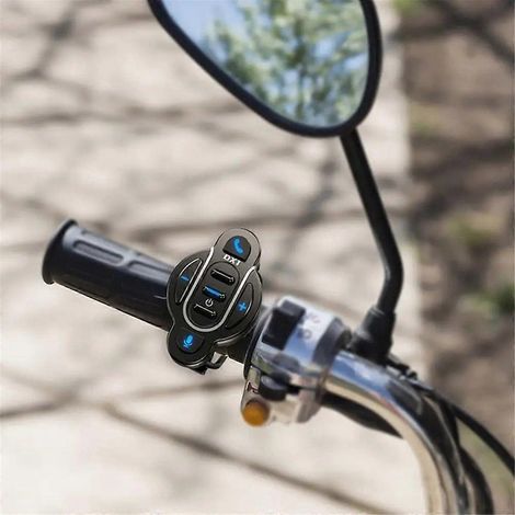 Contrôleur Bluetooth DX1 pour poignée de moto, étanche, sans fil, avec commande vocale. (1/5)