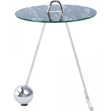 Table basse ELI 46x46 cm gris en acier (1/4)