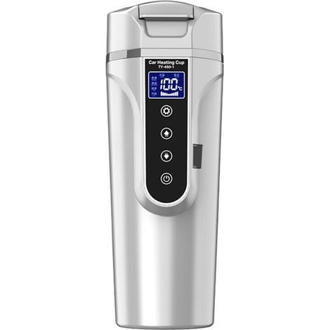Mug chauffant intelligent pour véhicules électriques, 450 ml, 12 V/24 V. Bouilloire électrique portable avec couvercle. (1/4)