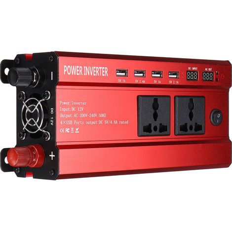 3000 W Wechselrichter 12 V bis 110 V / 220 V Auto-Wechselrichter Smart Inverter Portable Power Converter (1/5)