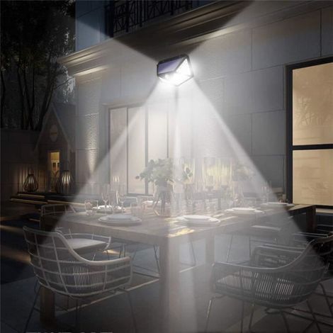 2 Pcs Lampe de Jardin Solaire Extérieur 100 LED Lumière,PIR Détecteur de Mouvement éclairage 270° étanche Puissante 1800mAh sans (1/4)