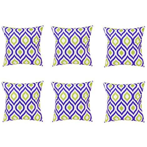 Gardenista Cuscini Decorativi Gardenista con Stampe, 45x45 Cuscini Decorativi con Imbottitura in Fibra Cava e Rivestimento Sfoderabile Resistente all'Acqua, (6 Pezzi), Viola/Lime (1/5)