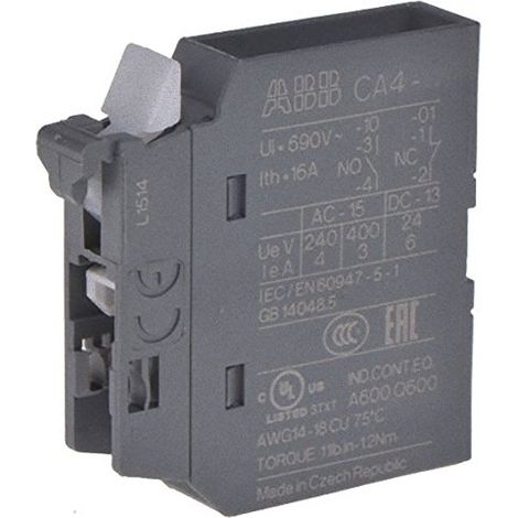 ABB-ENTRELEC CA4 10 BLOC CONTACT FRONTAL CA4 10 (1/4)